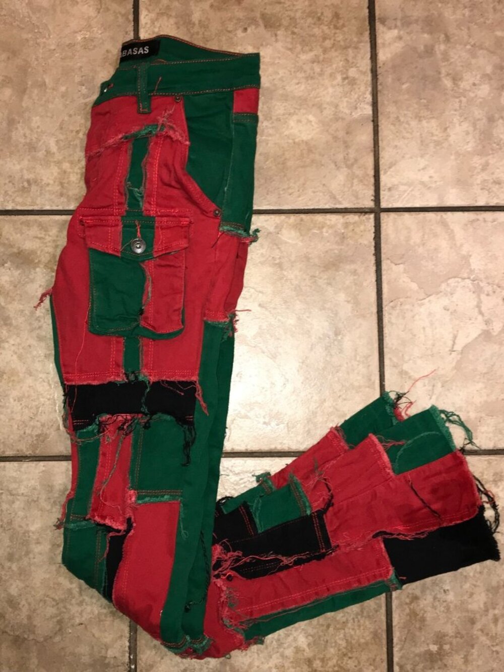 Men's Valabasas Distressed Patchwork Skinny Jeans-Size 30 - Picture 10 of 12
